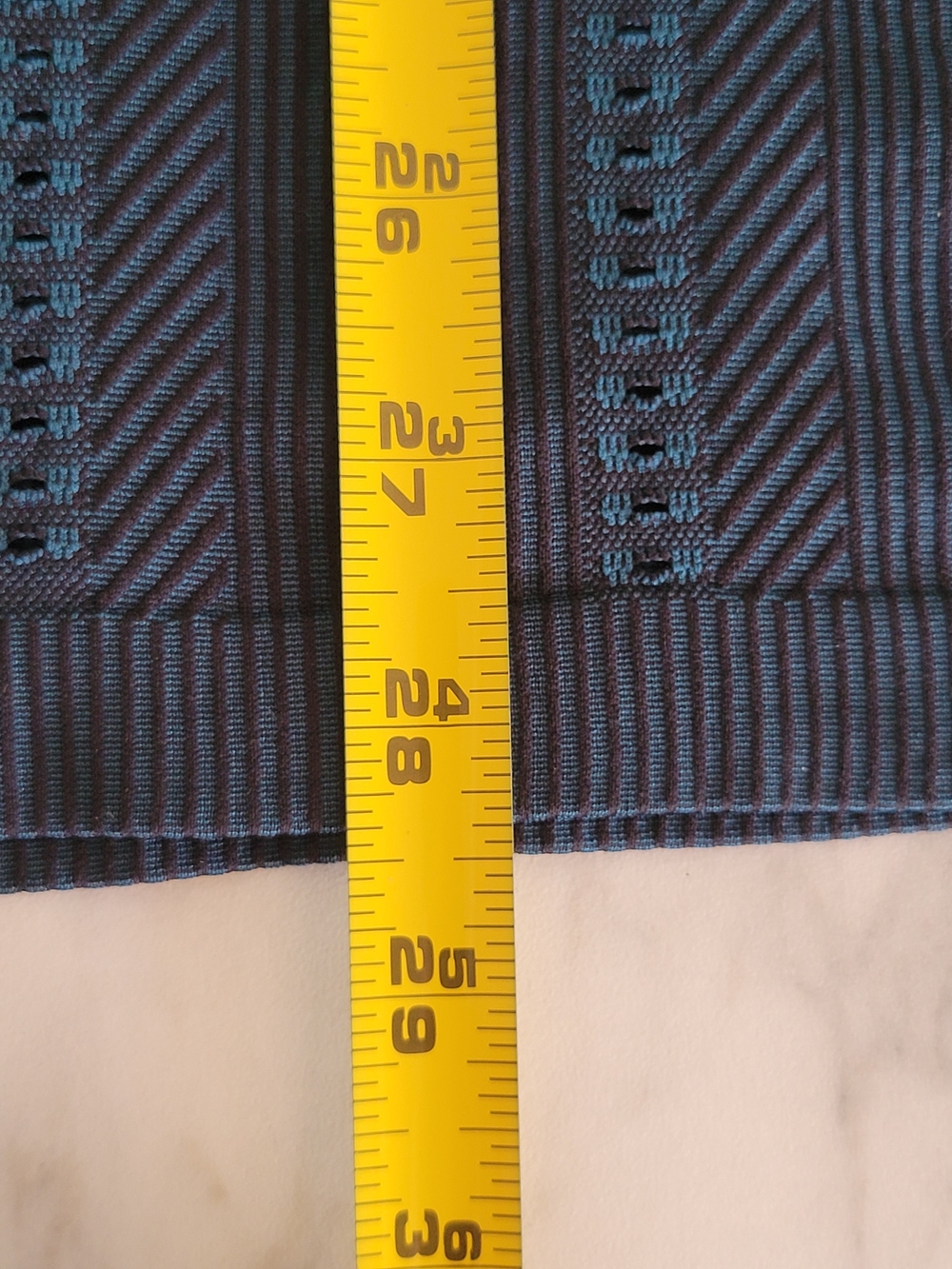 Athleta Oxygen Long Tank Top XL Dark Teal Two-Tone Mesh Seamless Workout Gym - Picture 10 of 10